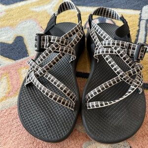 Chaco Black and White Sandals
